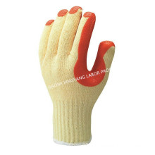 T/C Shell Laminated Latex Palm Protective Safety Work Glove (S8001)